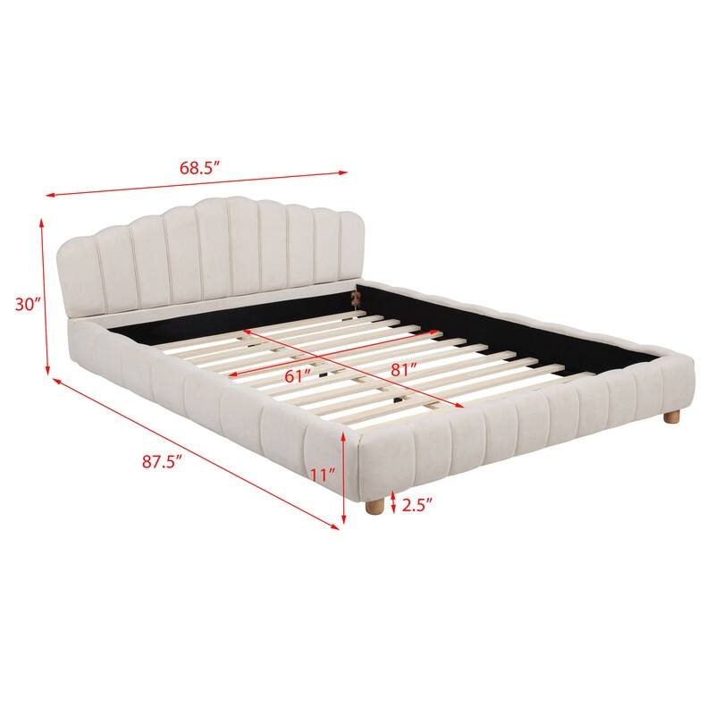 Best Master Furniture Tranquil Retreat Velvet Upholstered Platform Bed