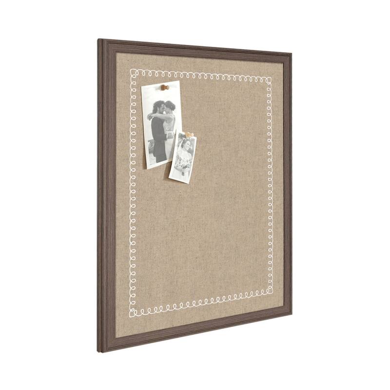 Kate and Laurel Pinboard White Scalloped Edge