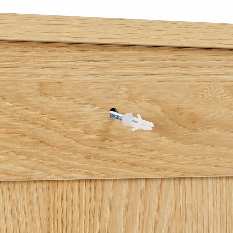 72" Tall Farmhouse Kitchen Pantry Cabinet, 8 Door Shelves, Curved Design Storage Cabinet with 3 Adjustable Shelves