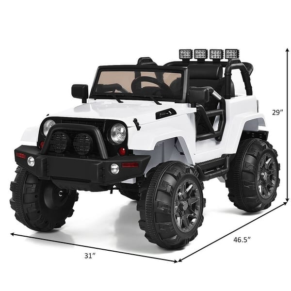 12V Electric Ride On Truck with Parental Remote Control and LED Lights