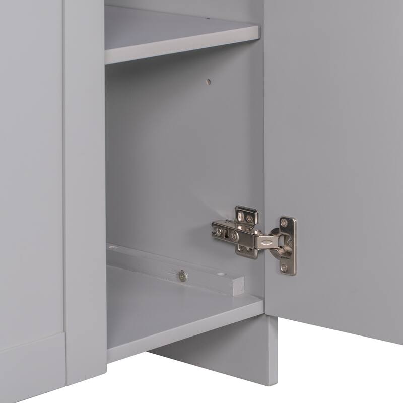 Bathroom Vanity with 2 Soft-close Doors and Double-tier Deep Drawer
