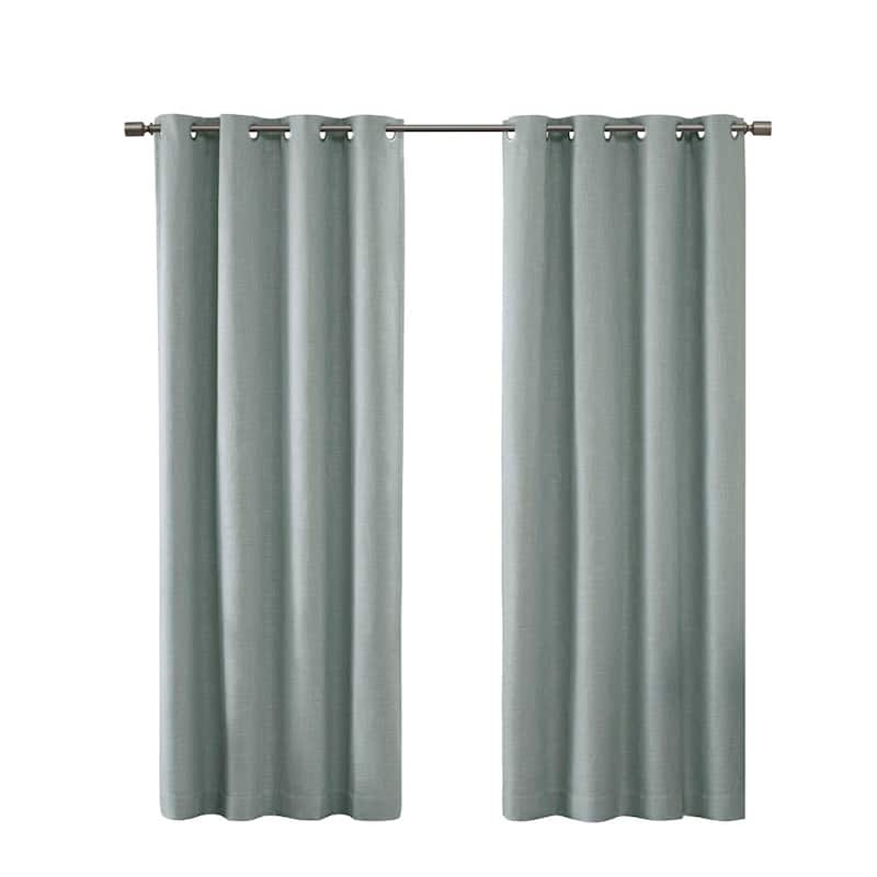 Printed Heathered Blackout Grommet Top Curtain Panel(Only 1 Pc Panel)
