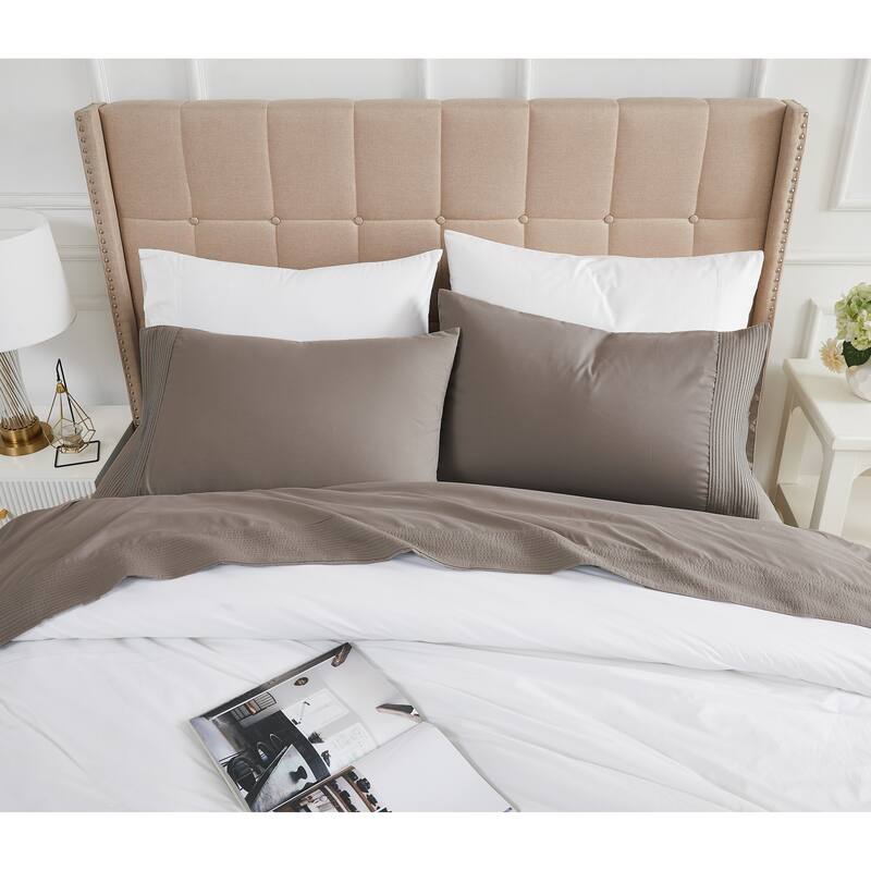 Vilano 21-inch Extra Deep Pocket 4-Piece Bed Sheet Set with Pleated Hem