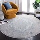 preview thumbnail 4 of 5, SAFAVIEH Dream Nolwen Vintage Abstract Polyester Rug - Grey/Aqua - 2' x 8'