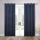 preview thumbnail 26 of 33, Superior Nyan 100% Blackout Grommet Curtains, Set of 2 Panels 52" x108" - Navy Blue