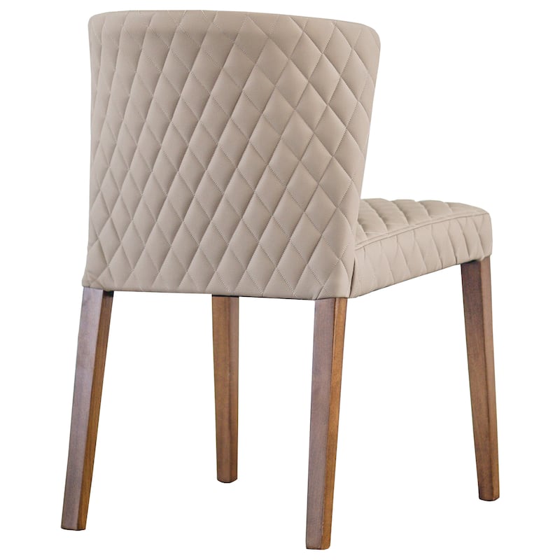 NPD Furniture Albie Diamond Stitching Faux Leather Dining Chair (Set of 2)