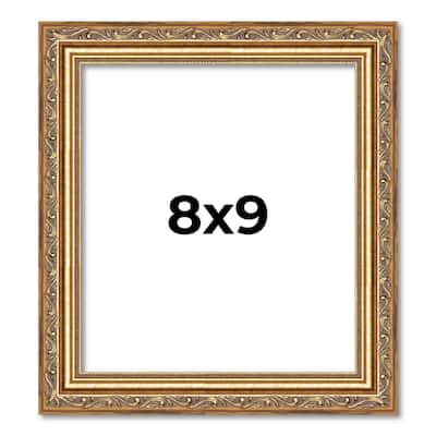 8x9 Frame Red Solid Wood Picture Frame Width 1.75 Inches | Interior Frame Depth 1 13/16 Inches