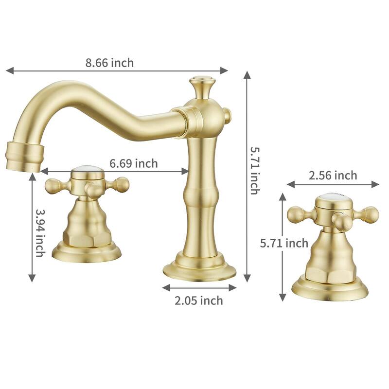 WIZ 8 in. Widespread Double-Handle Bathroom Faucet