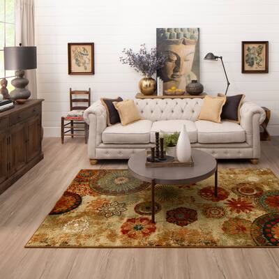 Porch & Den Bexley Floral Medallion Area Rug
