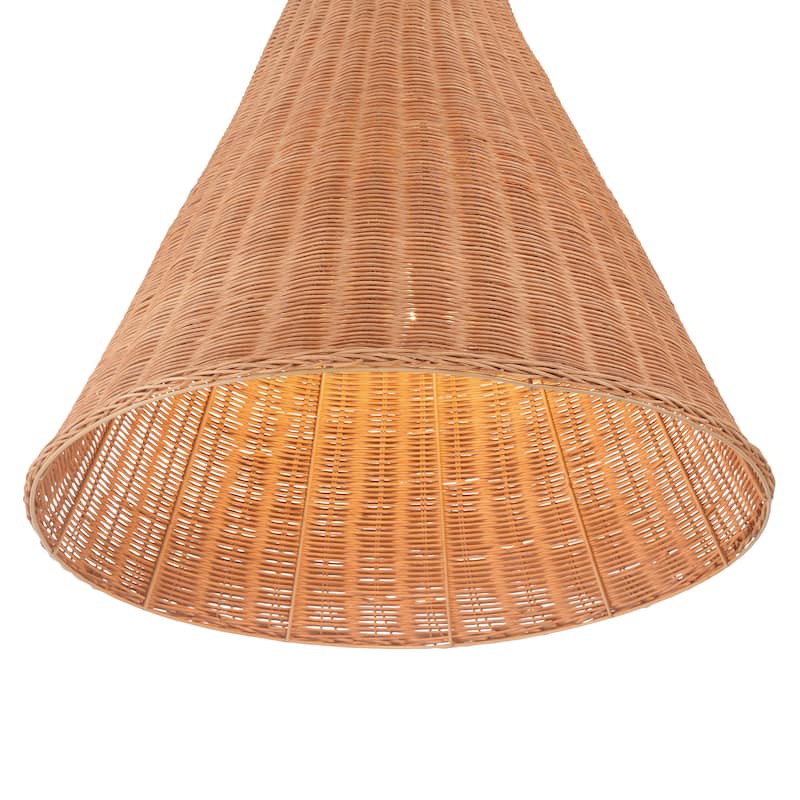 Rattan Taper Pendant Light