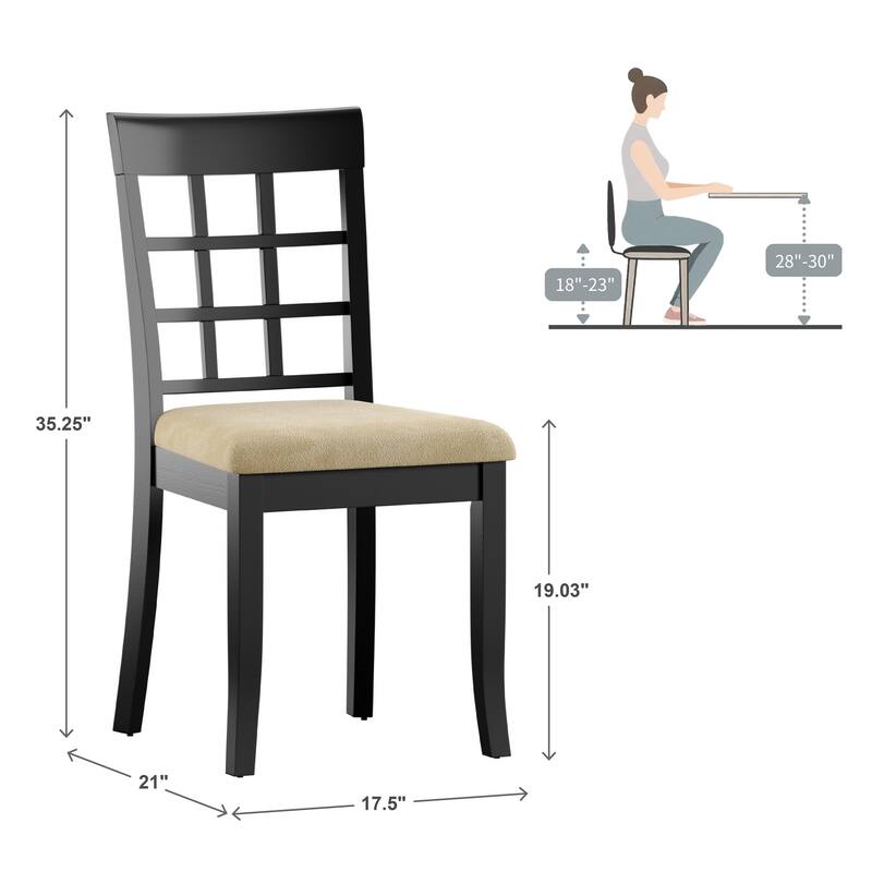 Wilmington Black Dining Chair (Set of 2) by iNSPIRE Q Classic