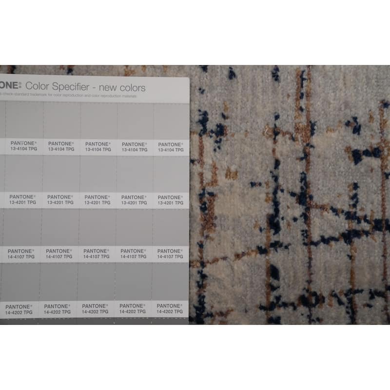 Machine Made Oriental Polyester Carpet Modern Greys & Charcoal Distressed Area Rug - 7' 5'' X 5' 2''