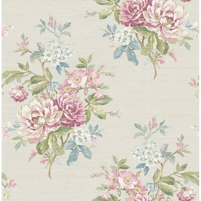 Seabrook Designs Annabel Floral Bouquet Unpasted Wallpaper - 20.5 in. W x 33 ft. L