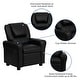 preview thumbnail 58 of 189, Contemporary Kids Recliner with Cup Holder and Headrest - 24"W x 21.5" - 36.5"D x 27"H