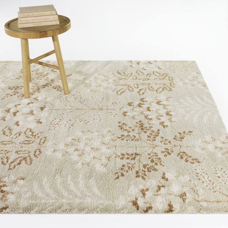 Harmonia Floral Transitional Area Rug - Beige/Rust - 7'10" x 10'