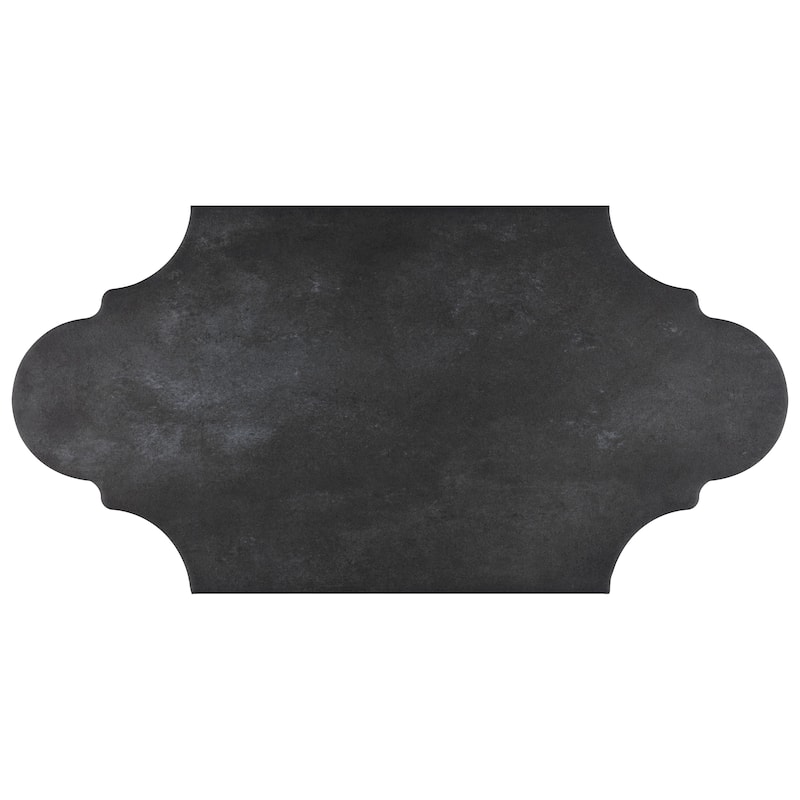 Merola Tile Alhama Provenzal Black 6-1/4" x 12-3/4" Porcelain Floor and Wall Tile