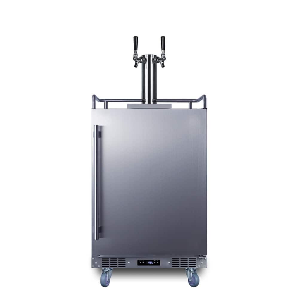 Summit SBC683OSTWIN 24" Wide 5.6 Cu. Ft. Free Standing Beer Double Tap