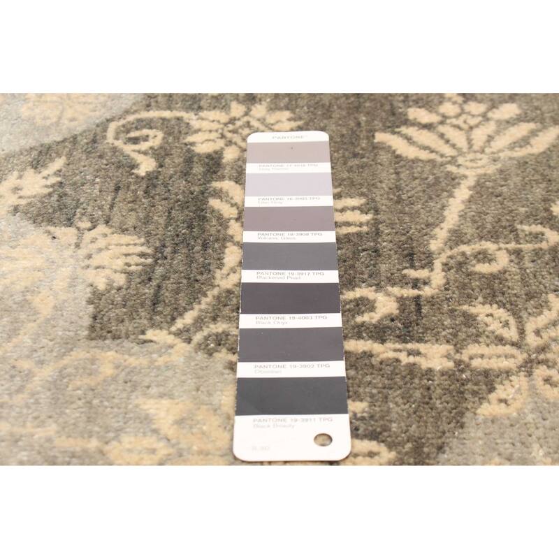 ECARPETGALLERY Hand-knotted Peshawar Ziegler Dark Grey Wool Rug - 5'4 x 8'0