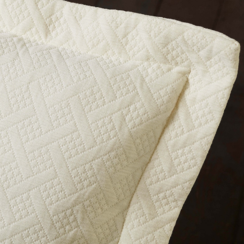 Superior Basketweave Cotton Decorative Bedspread Set