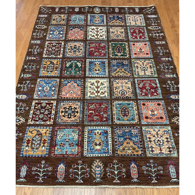 HERAT ORIENTAL Handmade Afghan Mogul Design Wool Rug - 5'6" x 8'