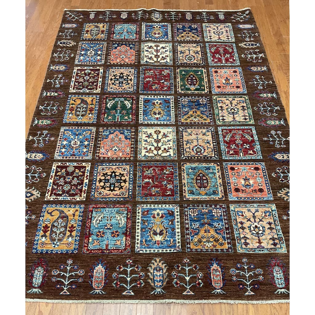 HERAT ORIENTAL Handmade Afghan Mogul Design Wool Rug - 5'6" x 8'