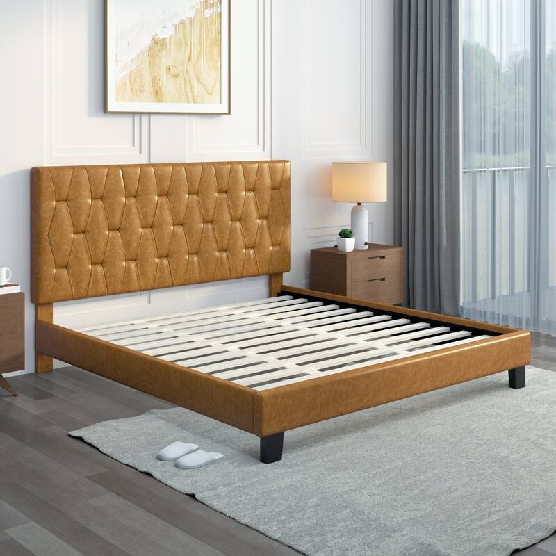 Corvus Somme Tufted Upholstered Platform Bed