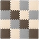 preview thumbnail 51 of 58, ProsourceFit Kids Solid Floor Play Mat 3/8-in 16 SQ FT - Brown/Beige/Grey