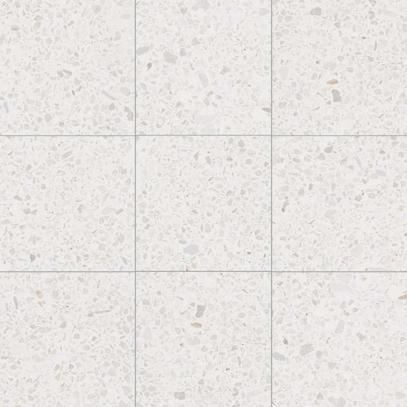 Terrazzo 8x8 Matte Porcelain Tile - Floor, Wall & Backsplash - 6 x 6 Sample - Nacar White