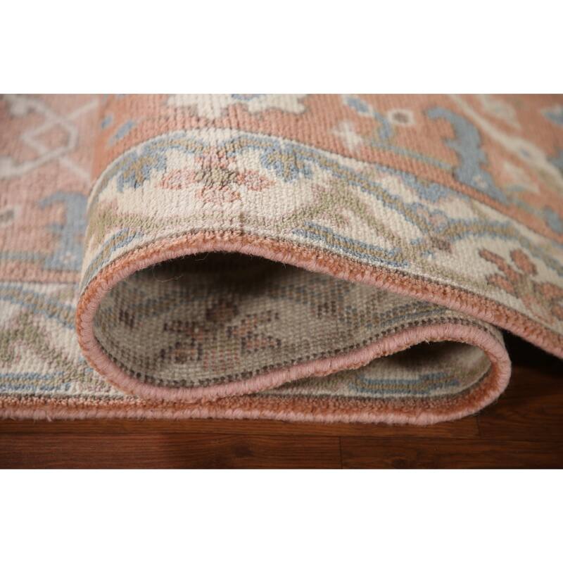 Oushak Indian Runner Rug Handmade Wool Carpet - 2'6"x 9'11"