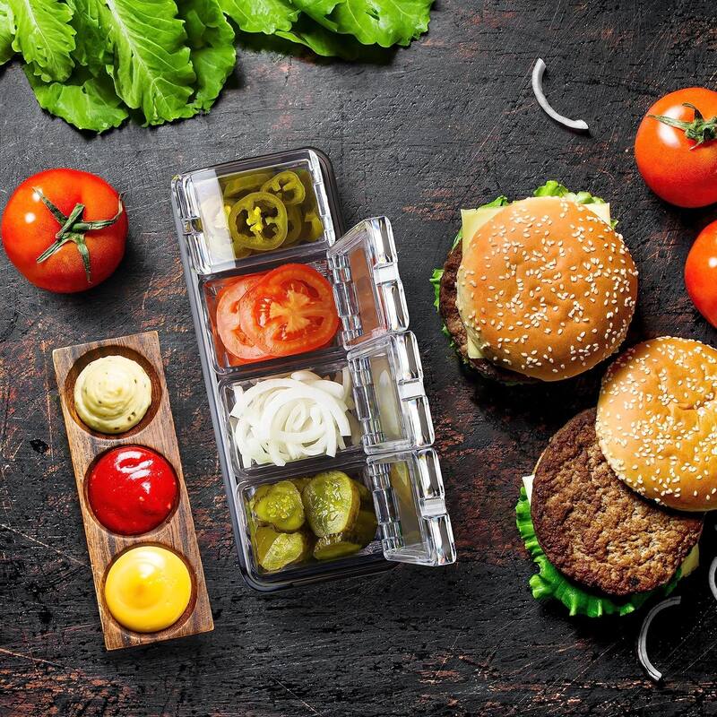 Final Touch 5 Piece Bar Caddy for Bar Garnishes - 10 x 4 x 3.1 inch