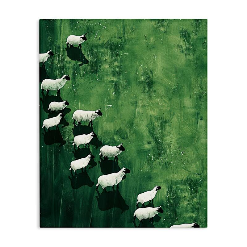 Stupell Wandering Sheep Abstraction Canvas Wall Art Design By Arlington Prints - 36 x 48