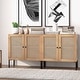 preview thumbnail 4 of 17, Costway Set of 2 Rattan Buffet Sideboard Wine Cabinet Cupboard - See Details