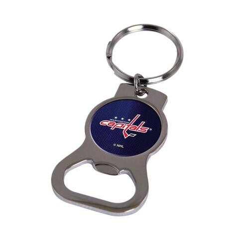 NHL Washington Capitals Silver-Tone Bottle Opener Key Ring By Rico Industries