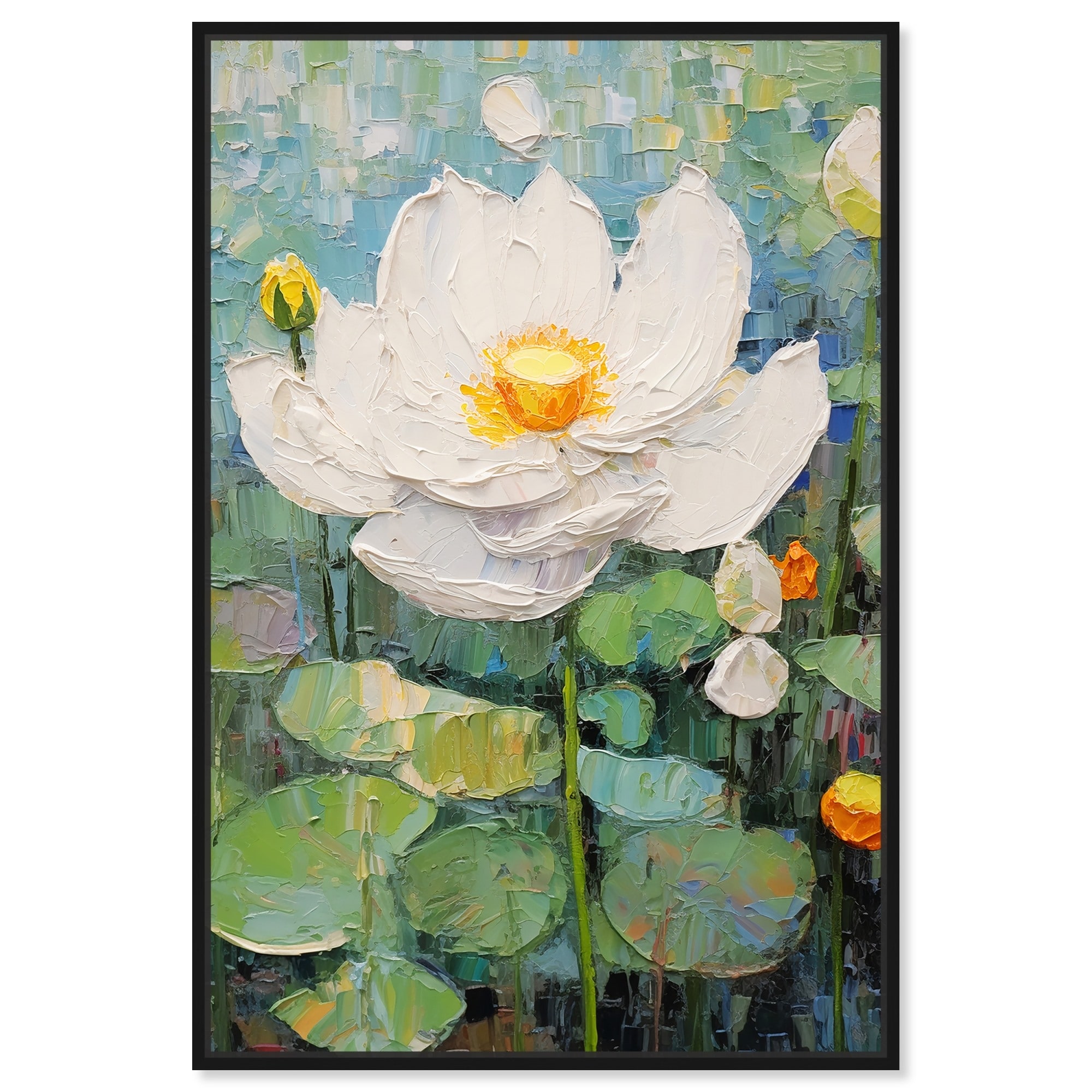 My Flower Canvas Blue Floral Abstract Wall Art by Art Remedy