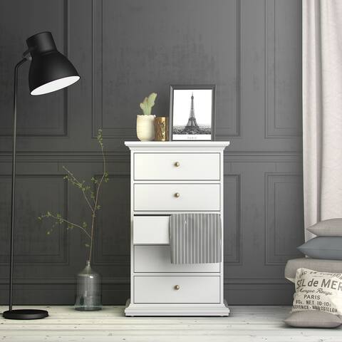 Porch & Den Virginia White 5-drawer Chest