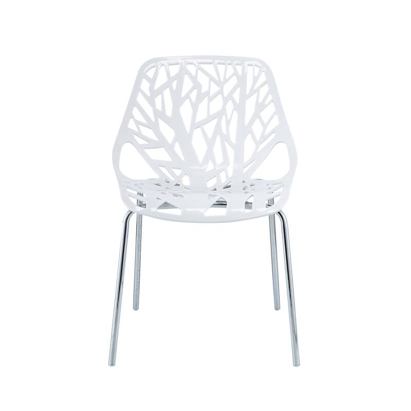 Porthos Home Paola Dining Chairs Set Of 2, Plastic Back, Iron Legs