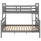 preview thumbnail 7 of 8, Twin over Full Bunk Bed with Ladder, Safety Guardrail, Perfect for Bedroom, Gray