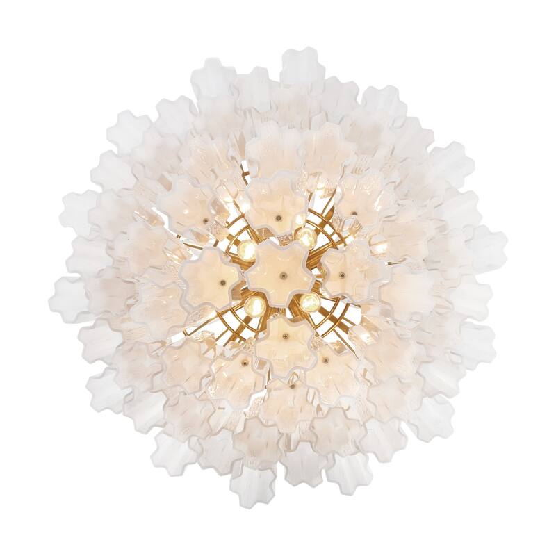 Crystorama Lighting Group ADD-312-WH Addis 12 Light 27" Wide Waterfall