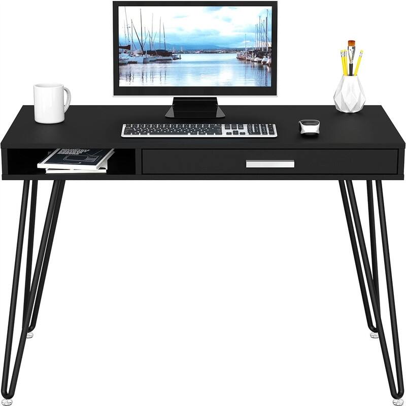 Home Office Computer Hairpin Leg Desk with Drawer