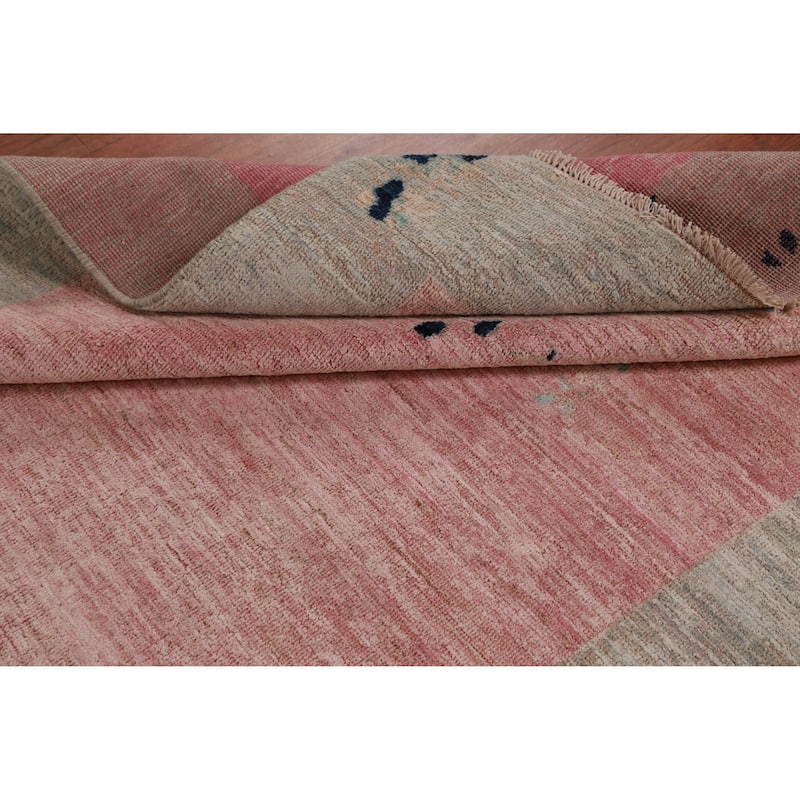 Hand Knotted Oriental 100% Wool Carpet Traditional Floral Pink Art Deco Area Rug - 7' 3'' X 4' 10''
