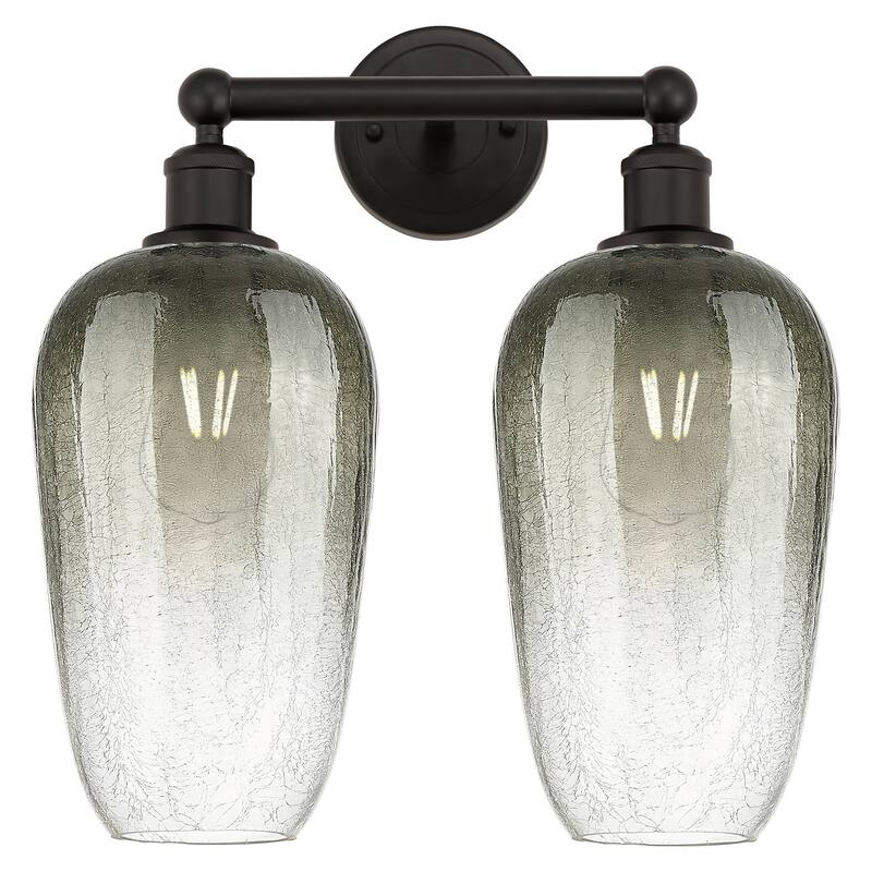 Innovations Lighting 616-2W-18-16 Brookhaven Flute Vanity Brookhaven - Oil Rubbed Bronze / Slate