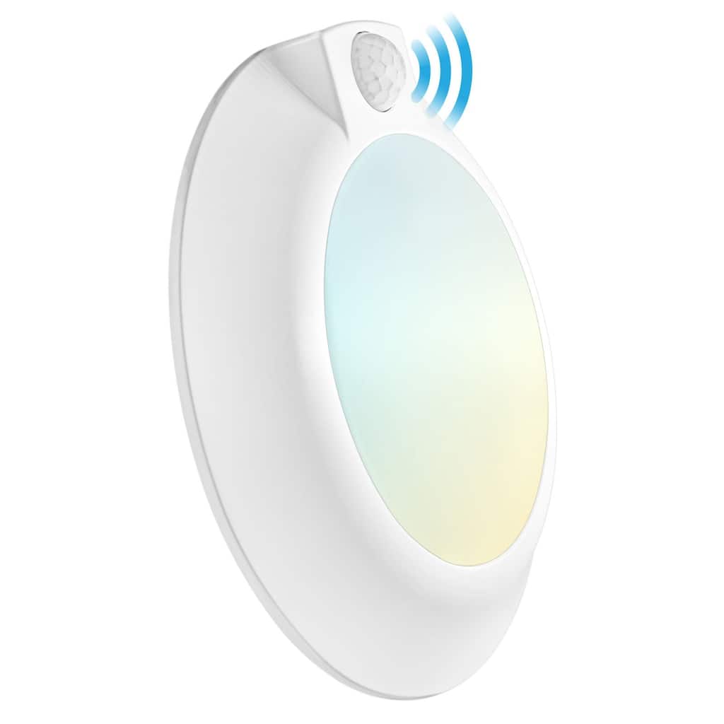 Luxrite 6 Inch LED Motion Sensor Ceiling Light, 3CCT 3000K 4000K 5000K, Adjust Range and Timer, 13W, 1050LM, ETL Listed