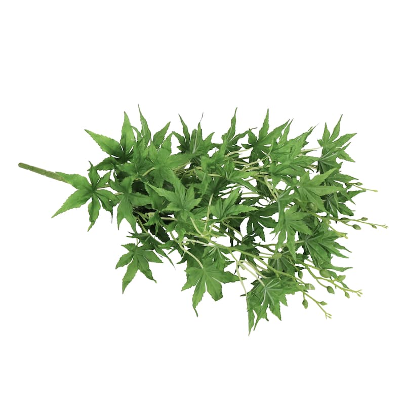 Set of 2 Artificial Japanese Maple Leaf Stem Plant Greenery Bush 19in - 19" L x 10" W x 10" DP