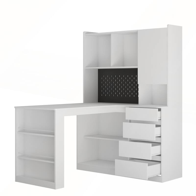 L Shaped Desk with Charger