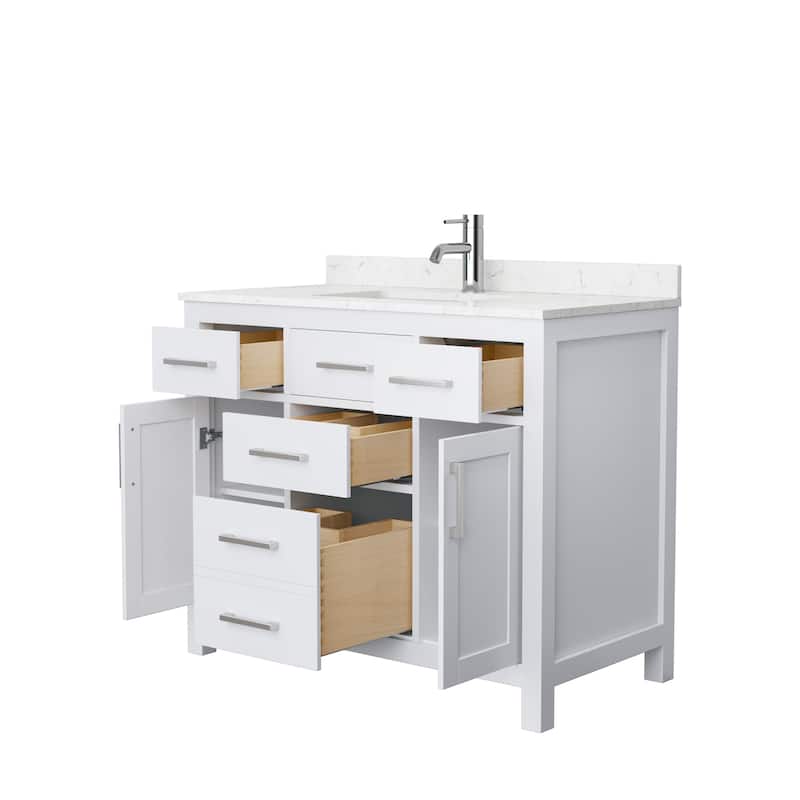 Beckett 42 Inch Single Vanity, Cultured Marble Top