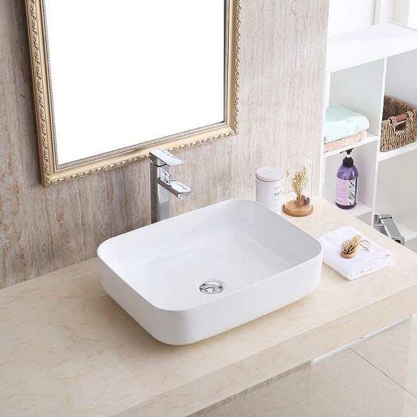 slide 2 of 6, Karran Valera 20" Vitreous China Vessel Bathroom Sink in White