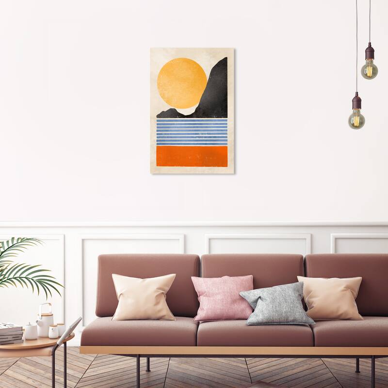 Wynwood Studio Canvas Abstract The Sun Shines Yellow and Cream White Modern & Contemporary Wall Art Canvas Print - 30 x 20