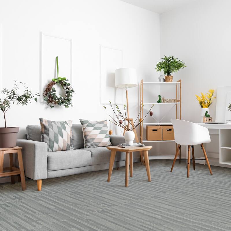 Sorbus 80 Sq. Ft. Wood Grain Floor Tiles Foam Mat EVA Interlocking Mats Tile 3/8-Inch Thick Flooring Wood Puzzle Exercise Mats