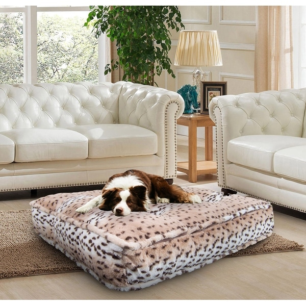 Snow leopard dog bed cheap