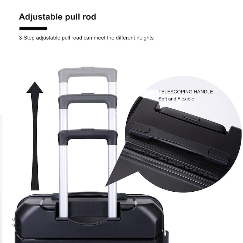 Hardshell Suitcase Spinner Wheels PP Luggage Sets Lightweight Durable Suitcase with TSA Lock,3-Piece Set (20/24/28)